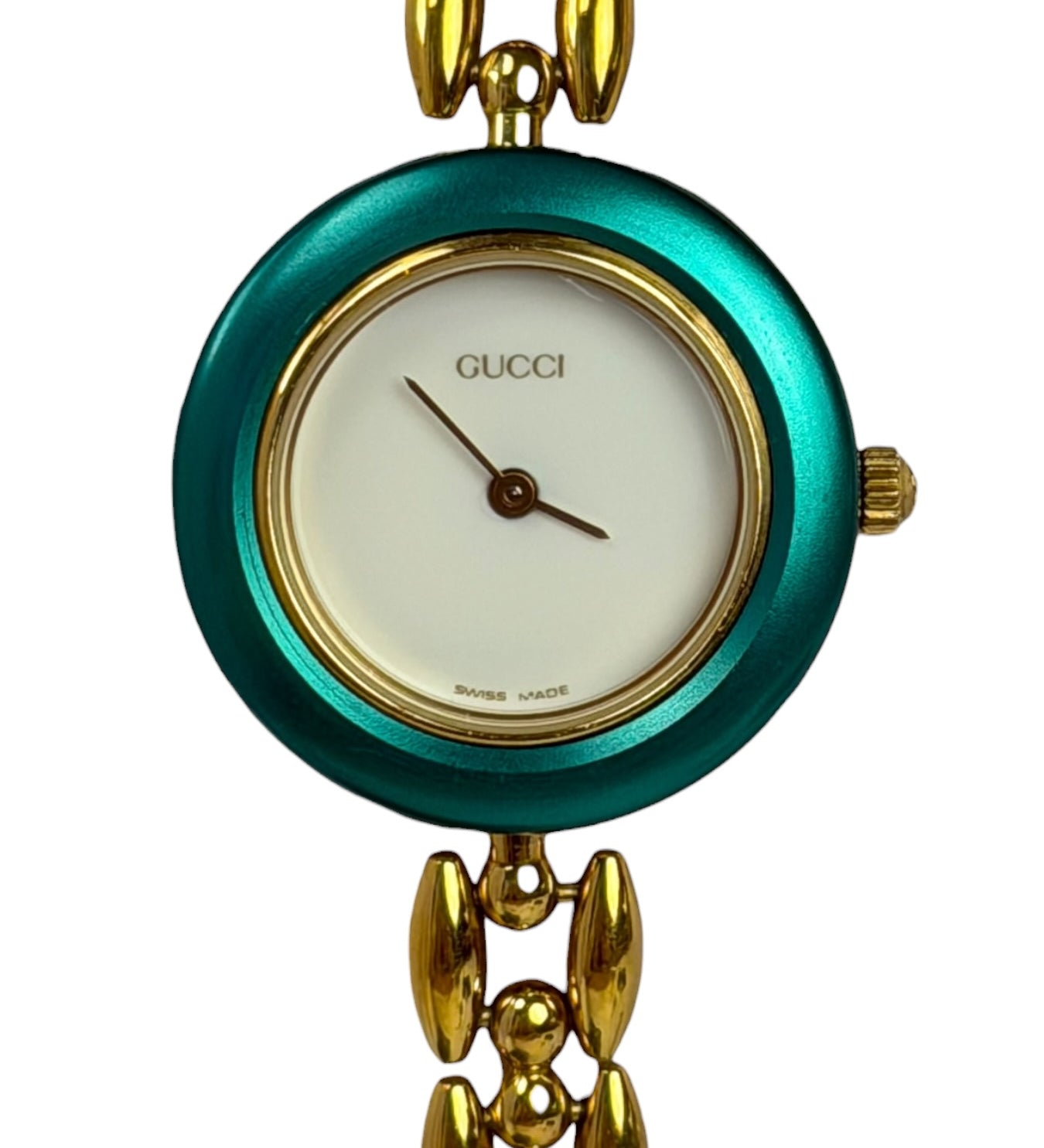 Gucci Interchangeable Bezel Gold Plated Link Band