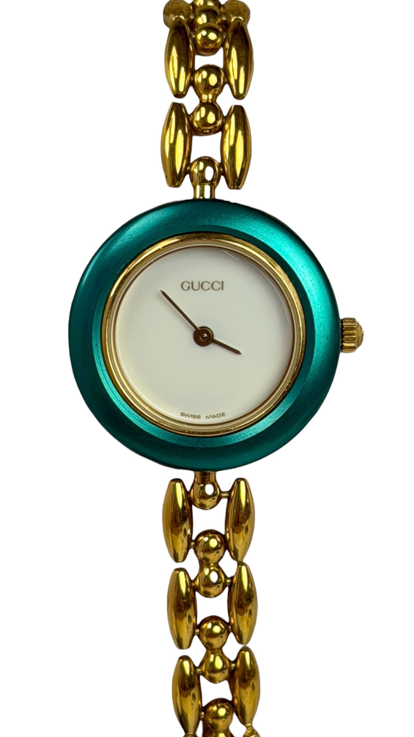 Gucci Interchangeable Bezel Gold Plated Link Band