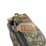 Christian Dior Vintage Olive Green Oblique Saddle Pochette
