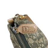 Christian Dior Vintage Olive Green Oblique Saddle Pochette