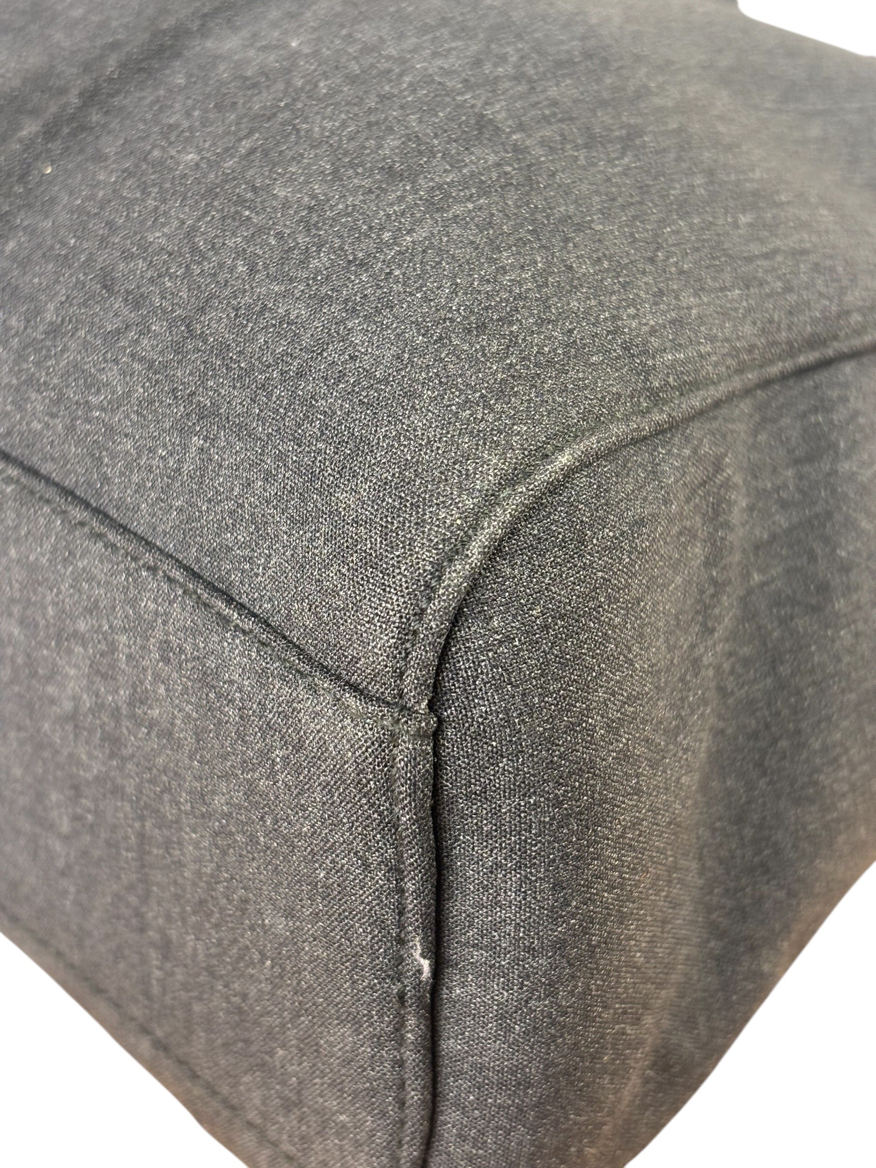 Prada Vintage Dark Grey Canvas Tote Bag
