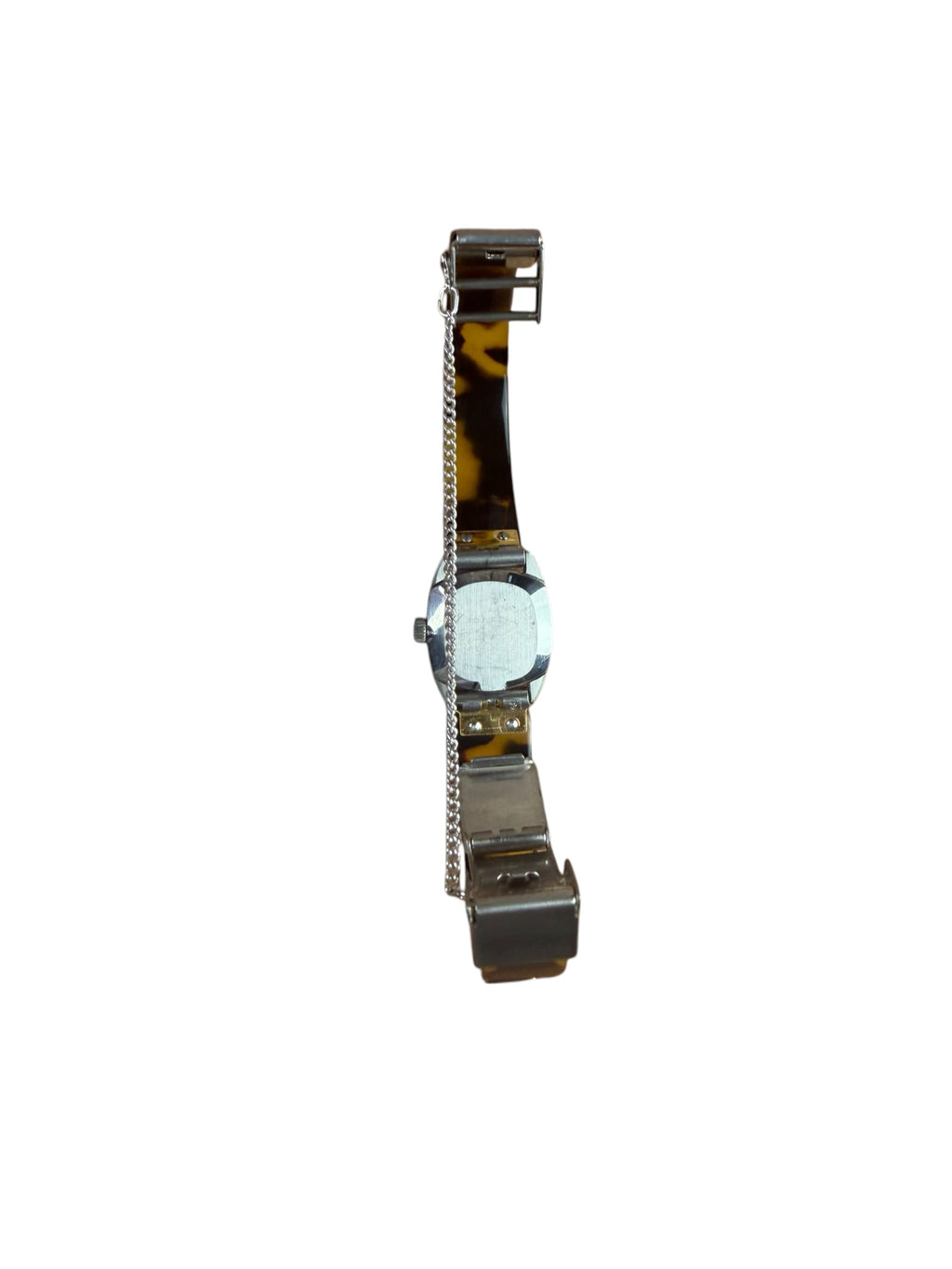 Omega De Ville Silver Stick Dial Tortoise Shell Band 1970's