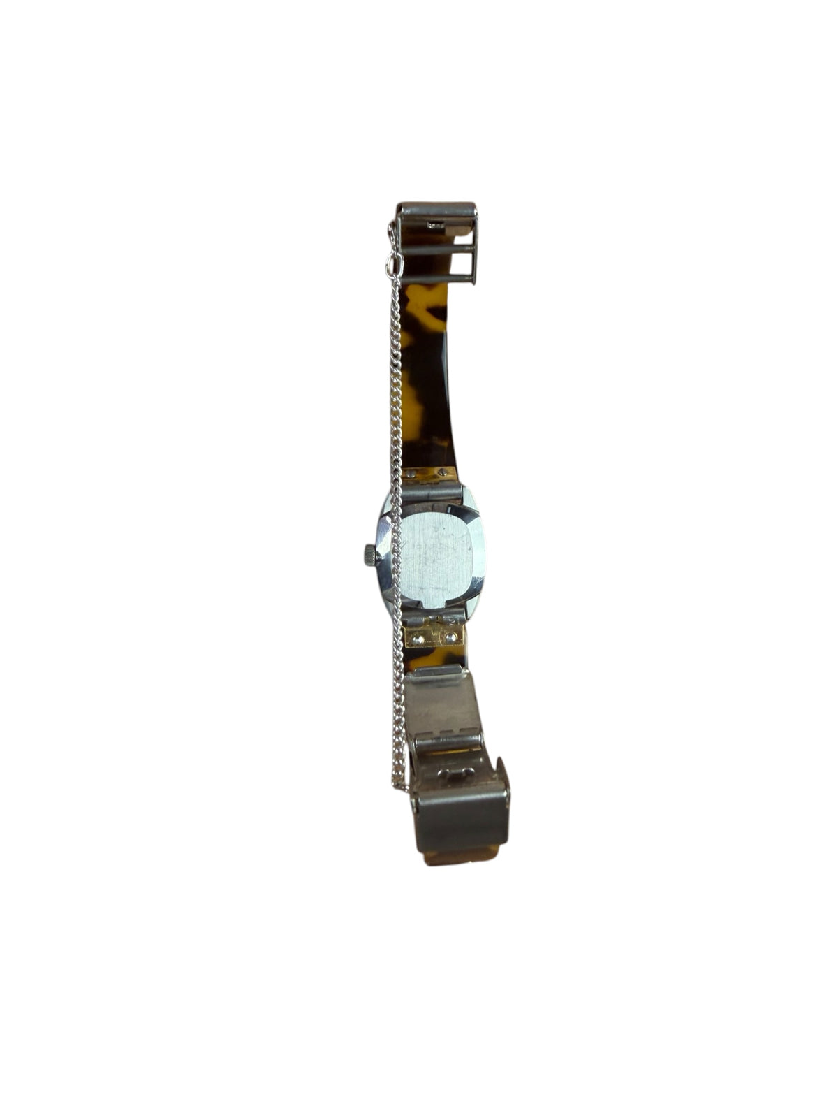 Omega De Ville Silver Stick Dial Tortoise Shell Band 1970's