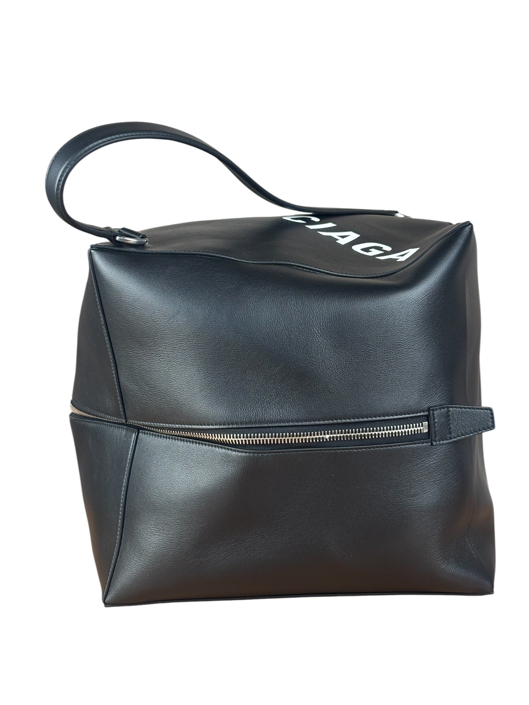 Balenciaga Black Leather Giant Box Bag