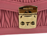 Miu Miu Pink Confidential Nappa Matelassè Leather Shoulder Bag