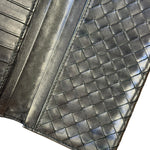 Bottega Veneta Black Intercciato Long Wallet