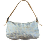 Fendi Vintage Blue Zucca Print Baguette
