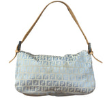 Fendi Vintage Blue Zucca Print Baguette