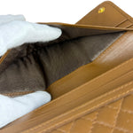 Prada Brown Quilted Leather Long Wallet