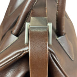 Prada Brown Leather Madras Cerniera Doctor Handbag