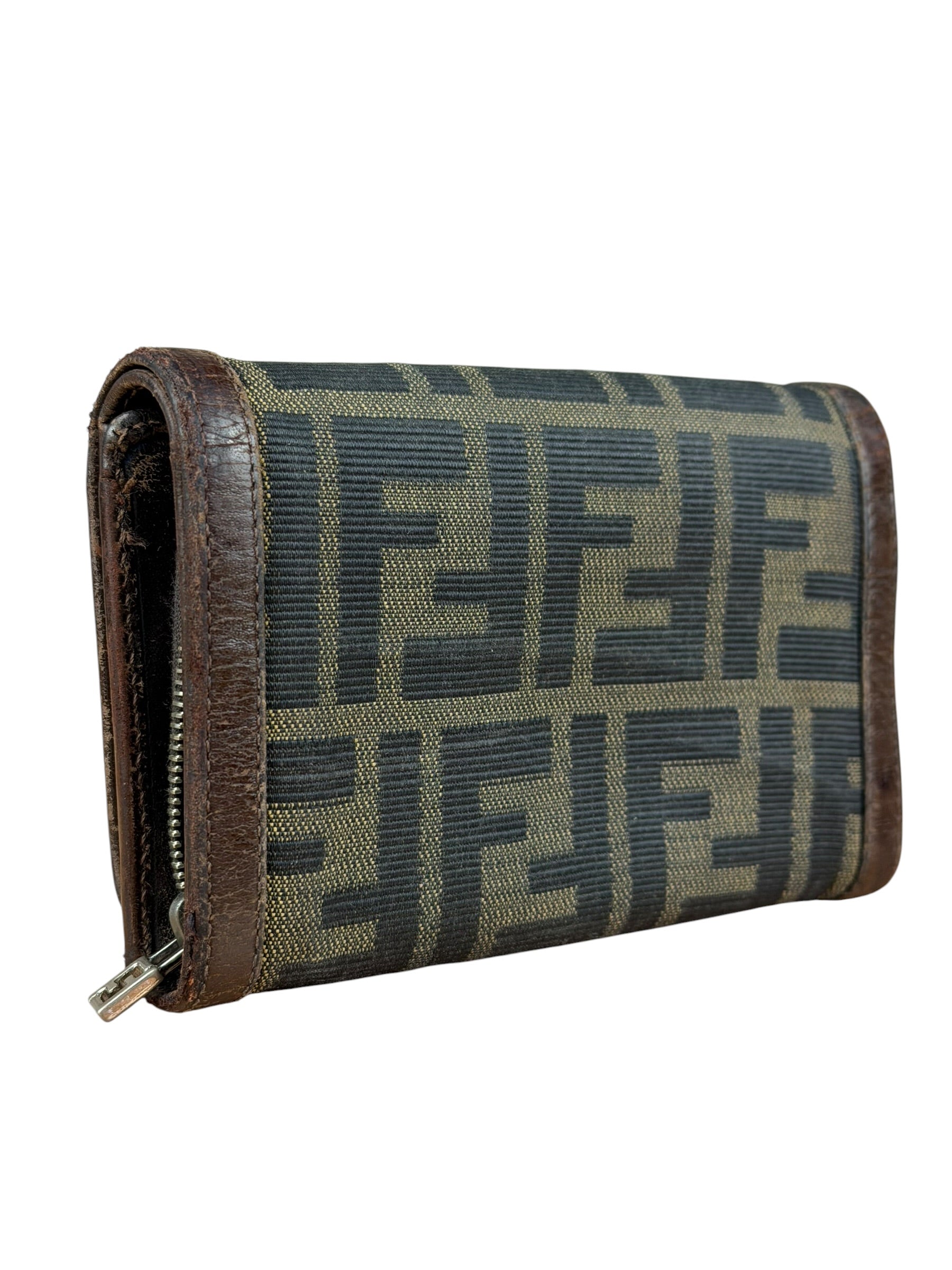 Fendi Zucca Monogram Canvas Trifold Wallet