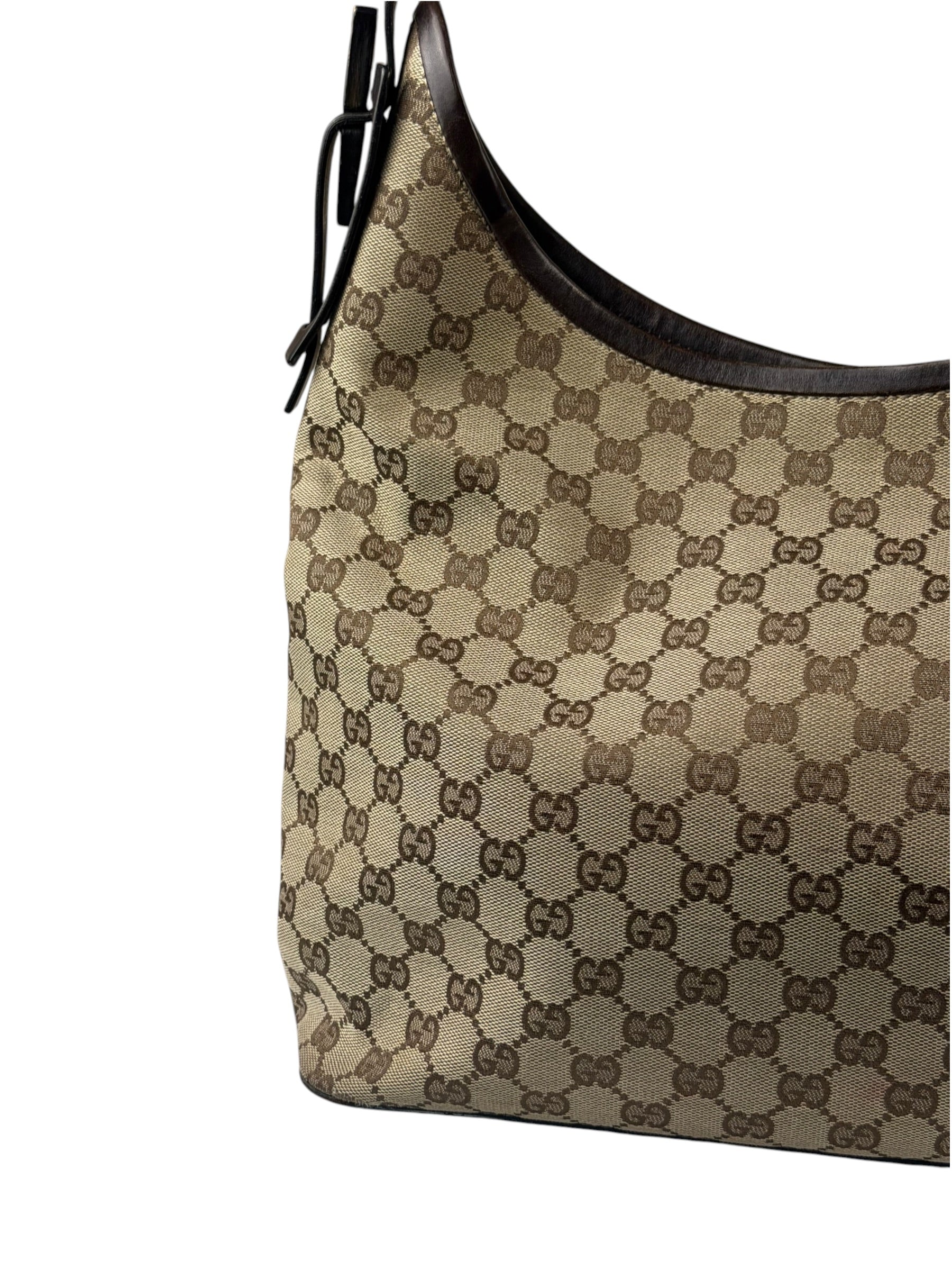 Gucci Brown GG Canvas Hobo Shoulder Bag