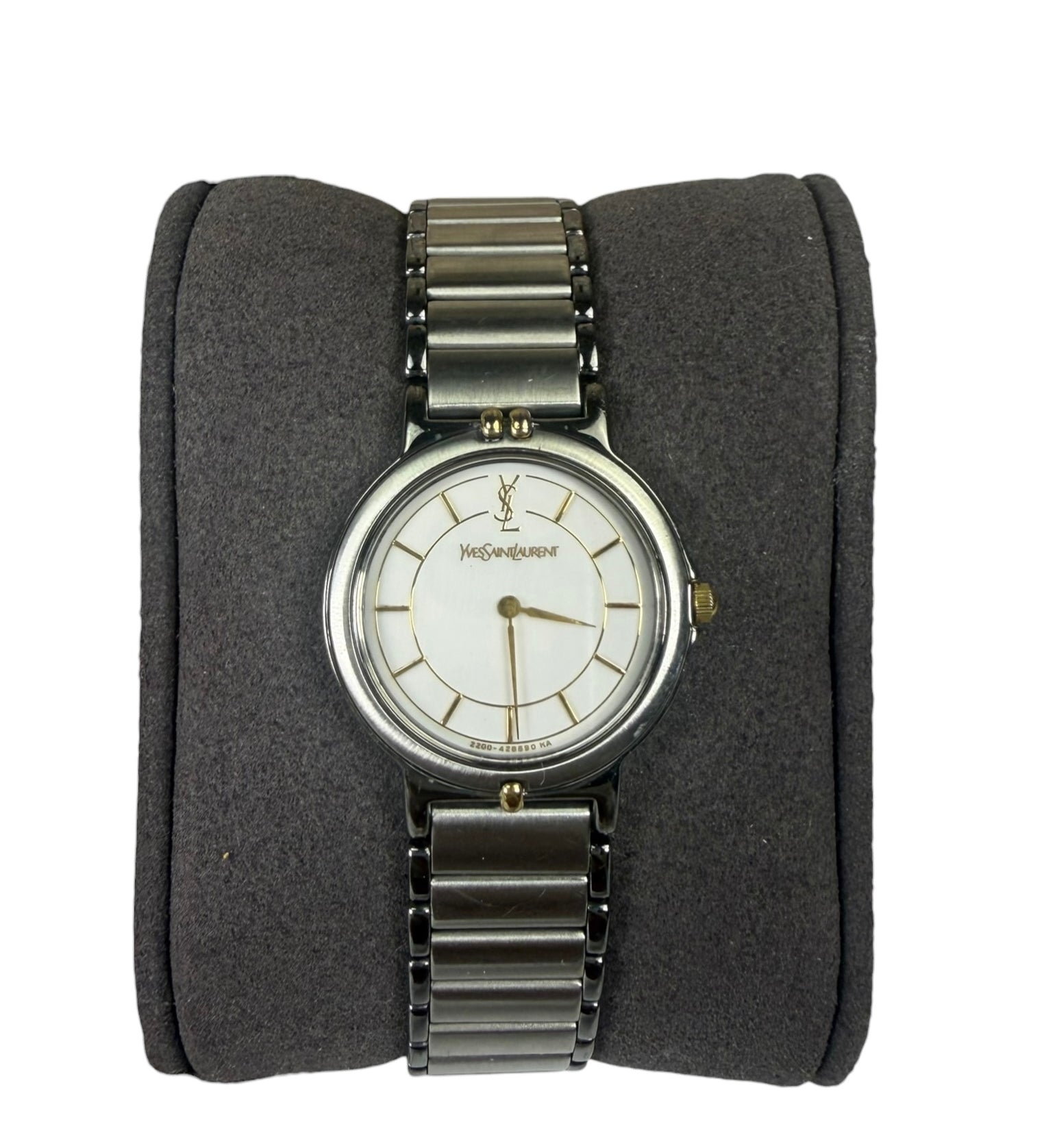 YSL White Stick Round Dial