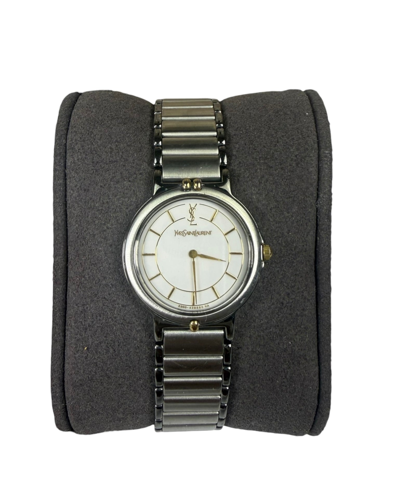 YSL White Stick Round Dial