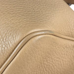 Prada Beige Leather Vitello Daino Buckle Shoulder Bag