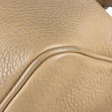 Prada Beige Leather Vitello Daino Buckle Shoulder Bag