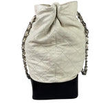 Chanel White Quilted Leather Gabrielle Shopping Tote 2010