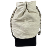 Chanel White Quilted Leather Gabrielle Shopping Tote 2010