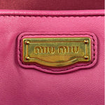 Miu Miu Pink Nappa Leather 2Way Tote Bag