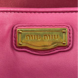 Miu Miu Pink Nappa Leather 2Way Tote Bag
