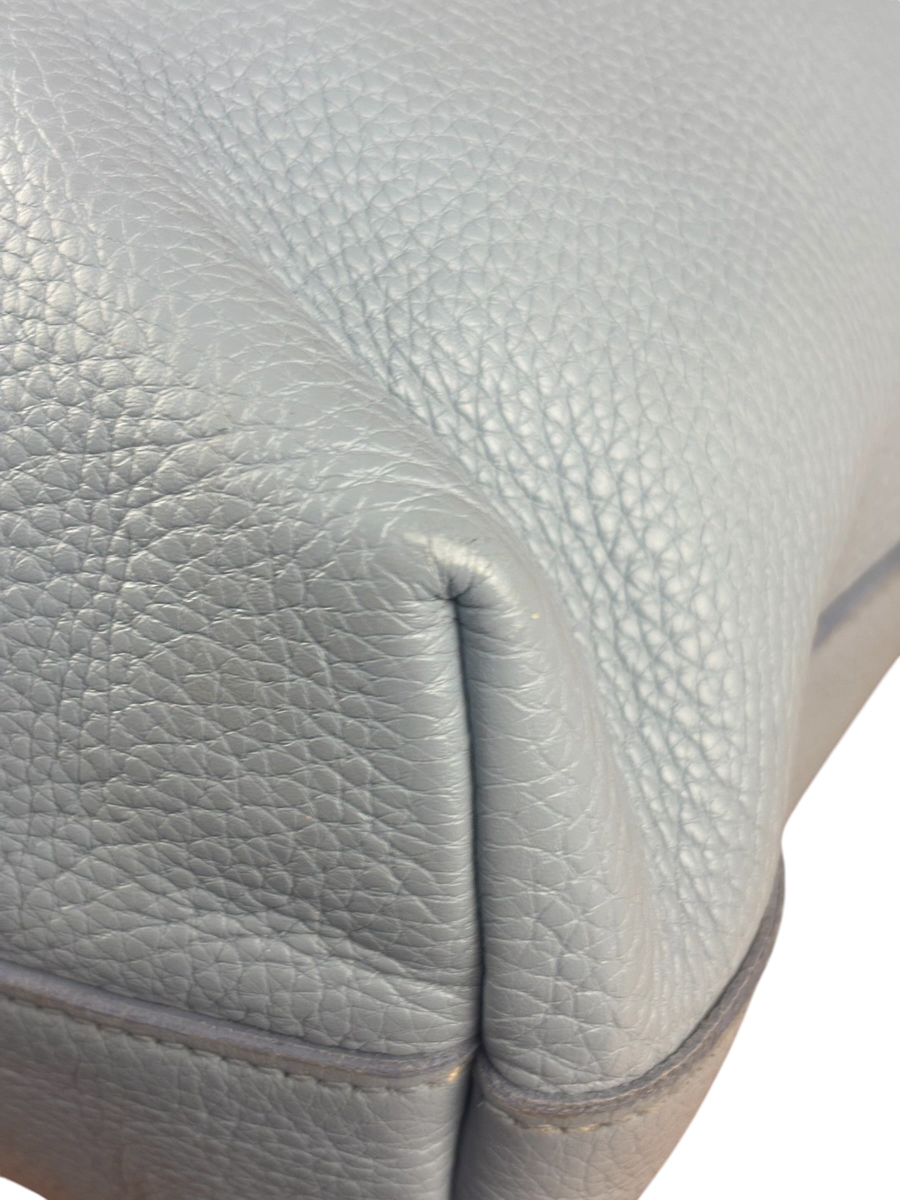 Prada Light Blue Vitello Daino Leather Tote