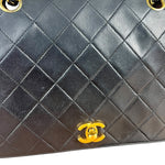 Chanel CC Vintage Black Quilted Chain Flap Bag