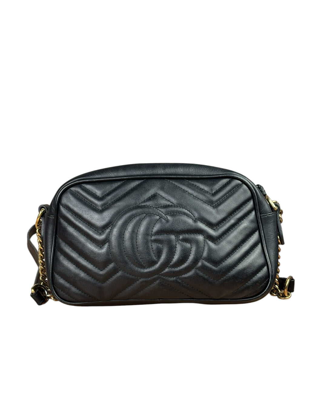 Gucci Black Leather Marmont Small Camera Bag
