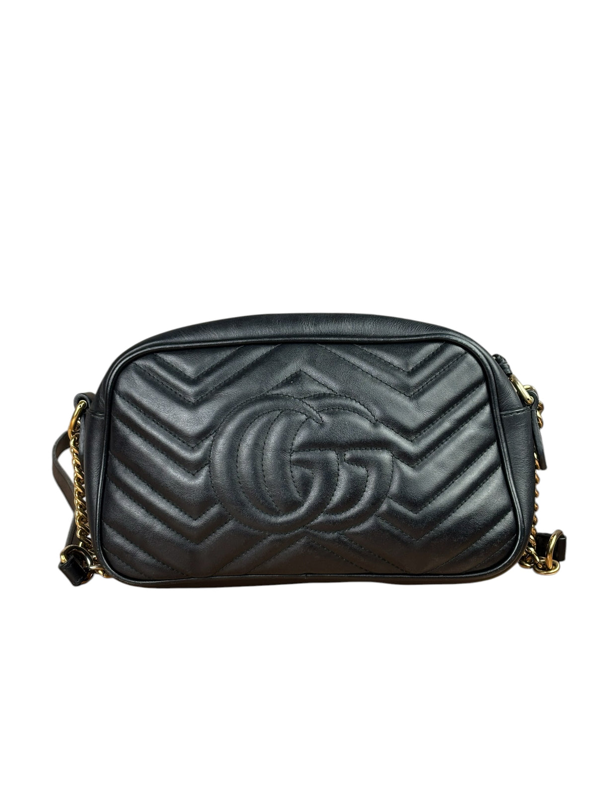 Gucci Black Leather Marmont Small Camera Bag