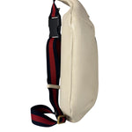 Gucci Ivory Leather Logo Print Belt Bumbag