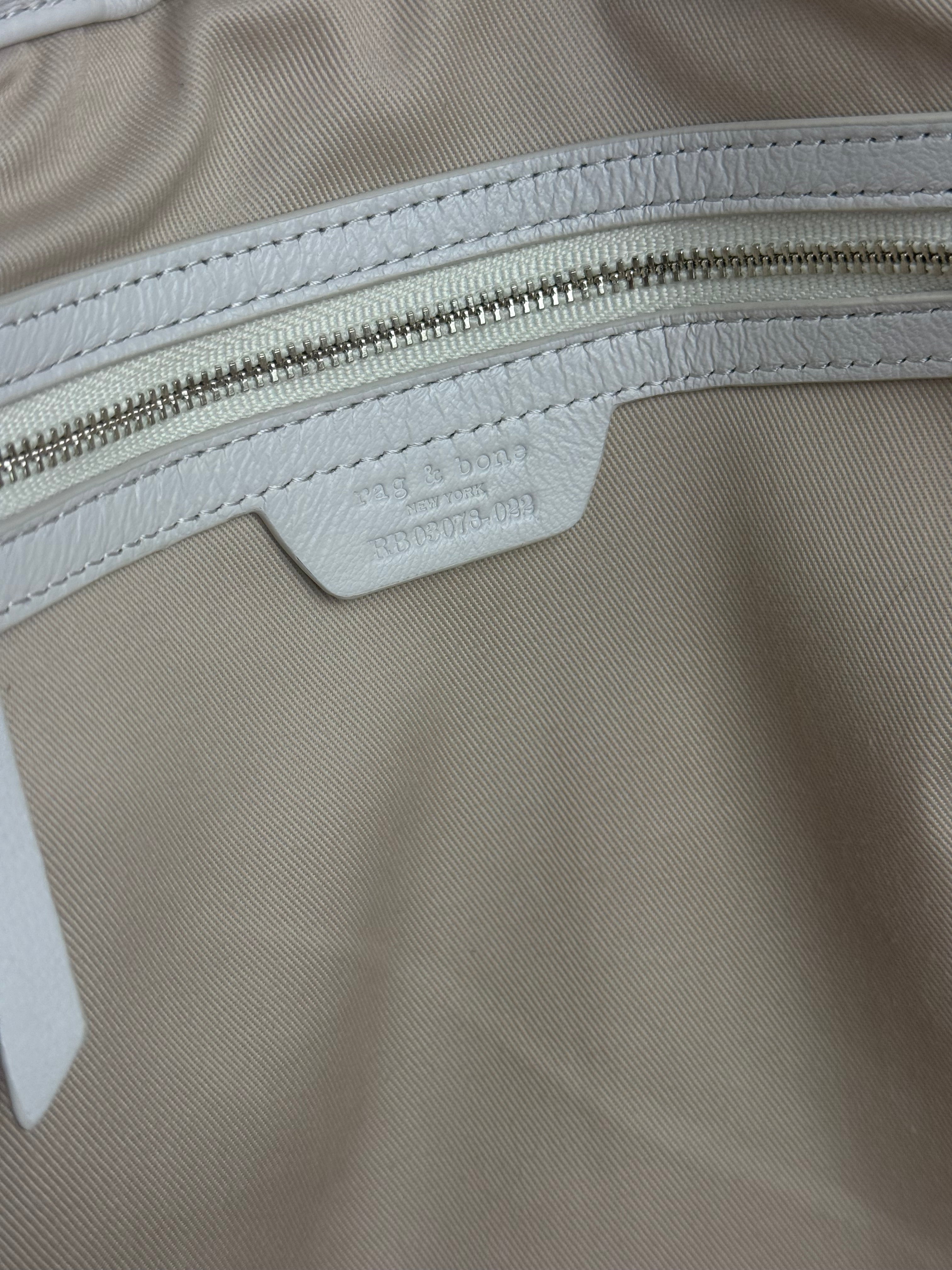 Rag & Bone White Leather Puffer Tote