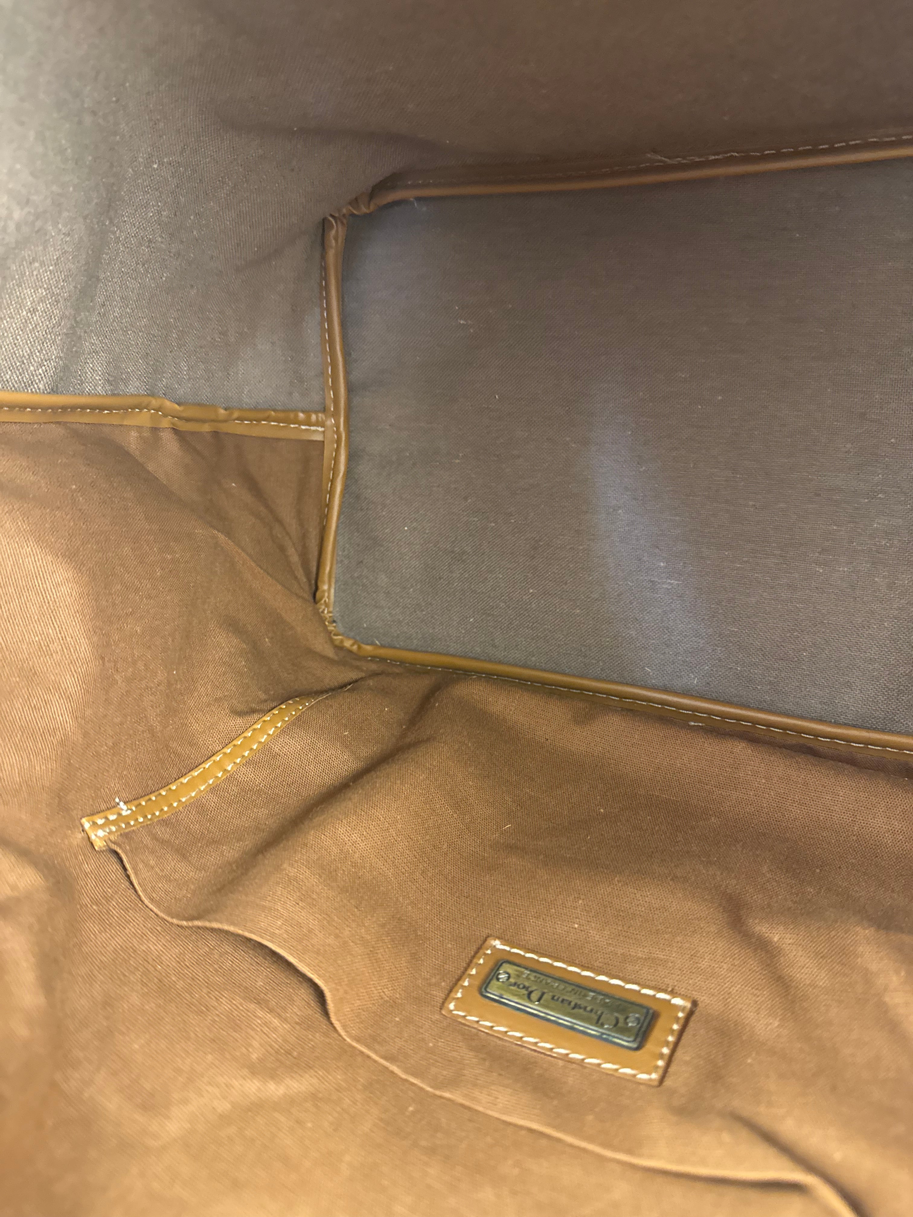 Christian Dior Vintage Honeycomb Zip Tote