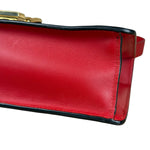 Gucci Red Leather Sylvie Buckle Shoulder Bag