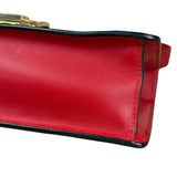 Gucci Red Leather Sylvie Buckle Shoulder Bag