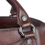 Celine Brown Pebbled Leather Boogie Handbag