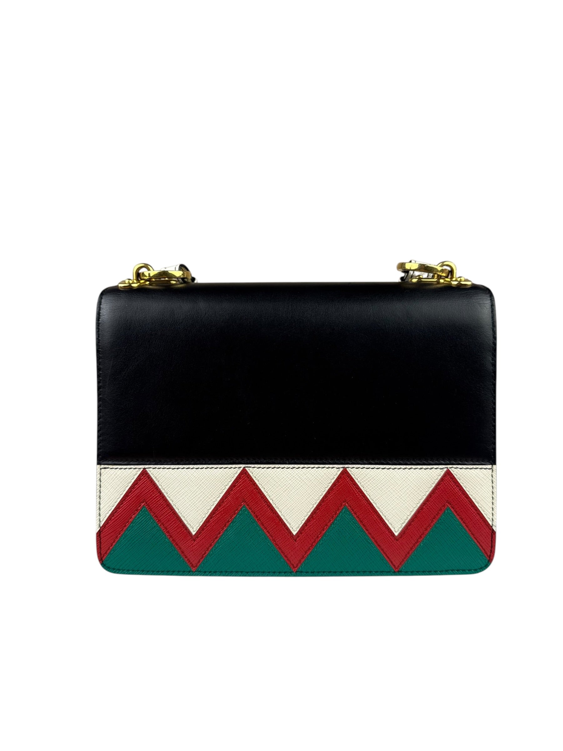 Prada Muilticolor Calfskin Esplanade Crossbody Bag