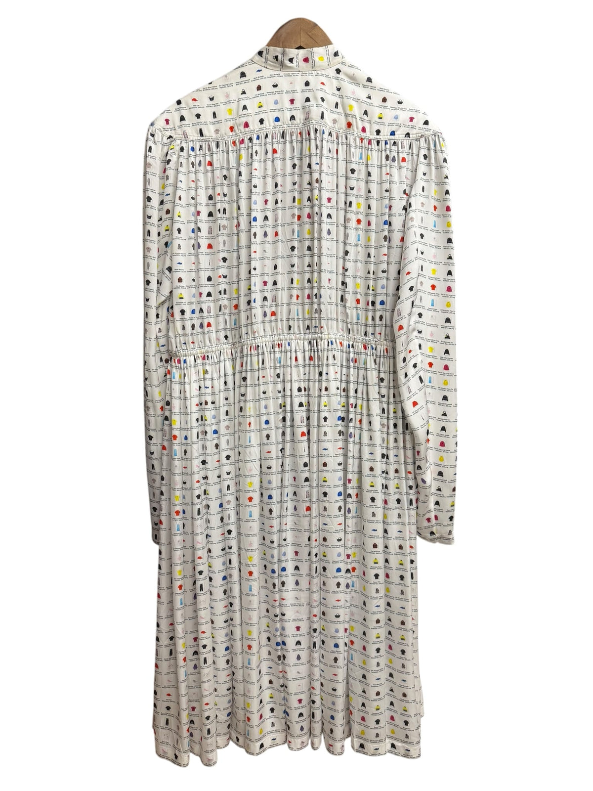 Balenciaga Thumbnail Graphic Oversized White Midi Dress