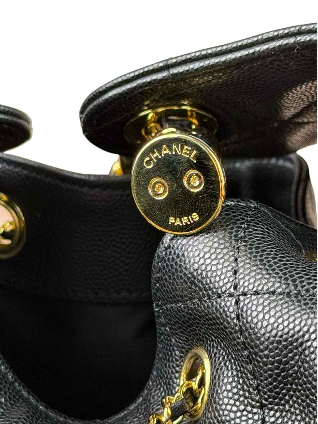 Chanel Medium Black Caviar 25 Hobo Bag