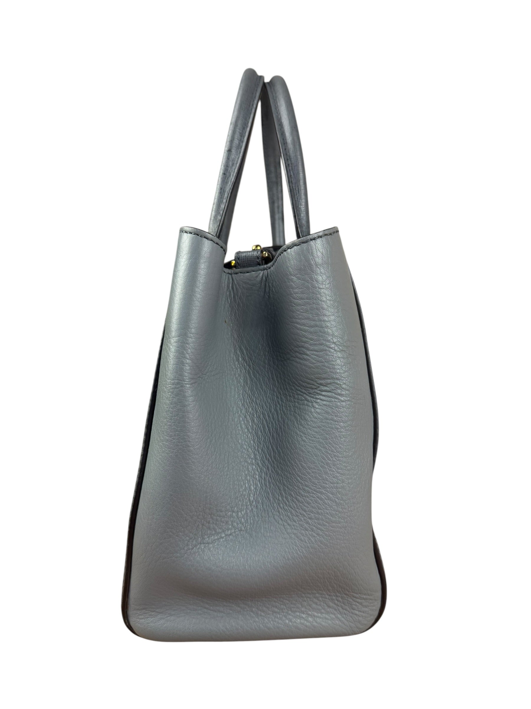 Fendi Grey Leather 2Jours Tote/Hand Bag