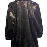 Vintage Black Mink Fur Long Coat