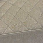 Chanel Vintage Beige Quilted Denim  Tortoise Tote 1996