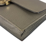 Gucci Grey Leather Wallet On Chain
