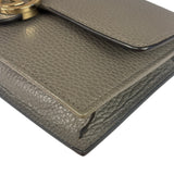 Gucci Grey Leather Wallet On Chain