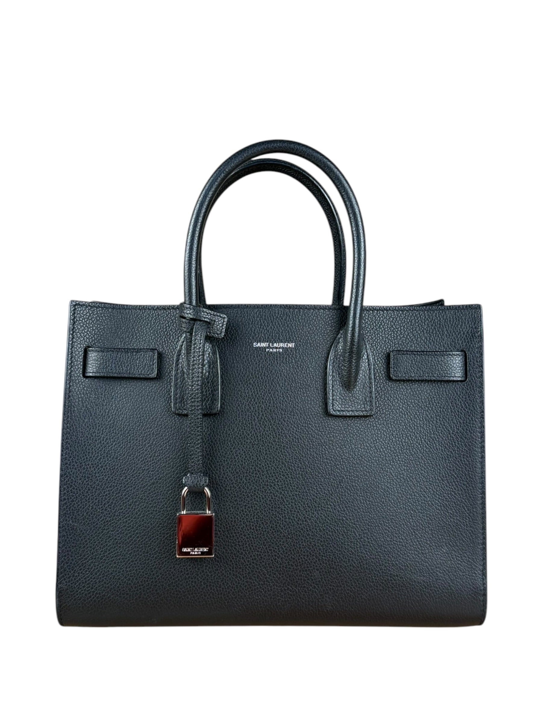 Saint Laurent Sac de Jour Baby 2Way Black Grained Leather