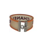 Chanel Vintage Rubber Logo Bracelet