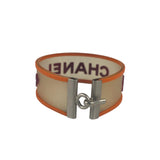 Chanel Vintage Rubber Logo Bracelet