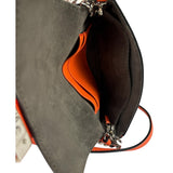 Fendi Orange Leather Mini Baguette