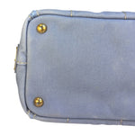Prada Light Blue Canapa Canvas Two-Way Tote