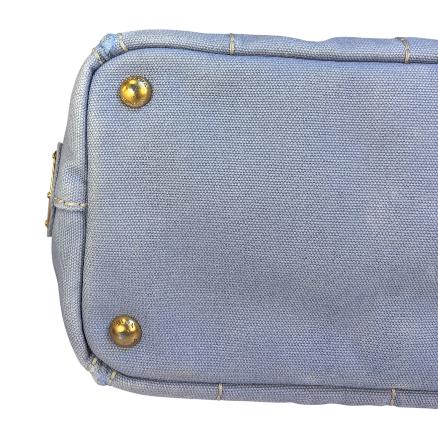 Prada Light Blue Canapa Canvas Two-Way Tote