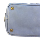 Prada Light Blue Canapa Canvas Two-Way Tote