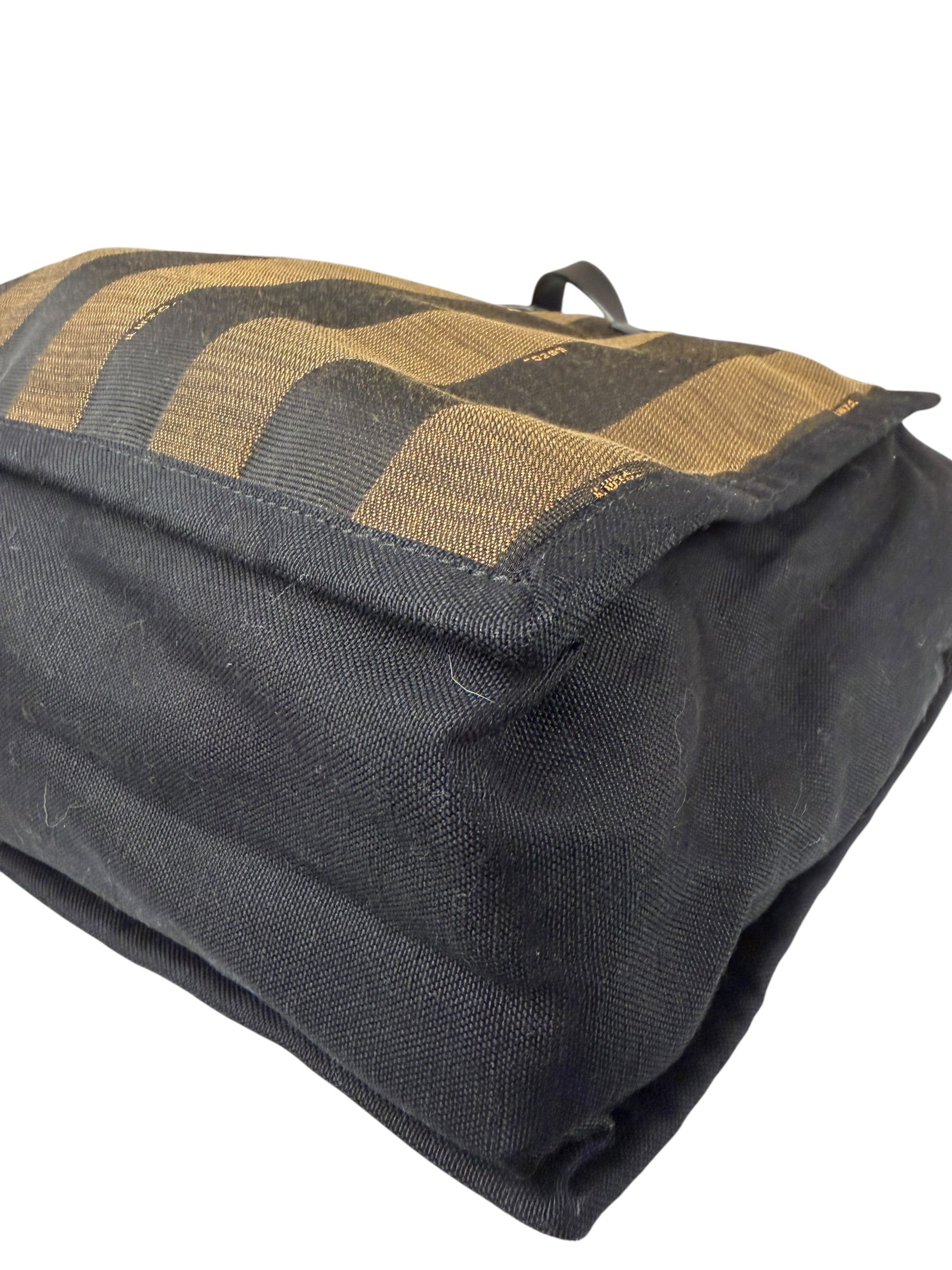 Fendi Pequin Canvas Tote Bag